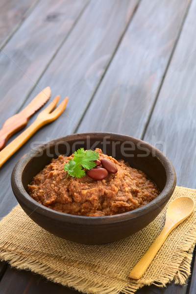 Rosso rene bean rustico ciotola fatto in casa Foto d'archivio © ildi