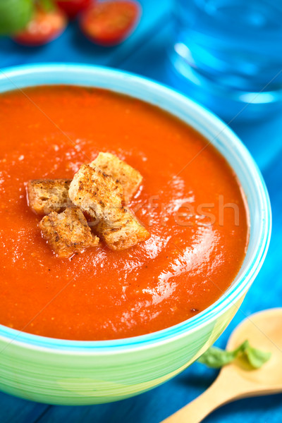 トマトスープ 新鮮な 自家製 先頭 務め ストックフォト © ildi