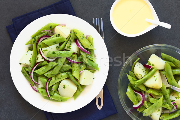 Taze fasulye patates soğan salata maydanoz Stok fotoğraf © ildi