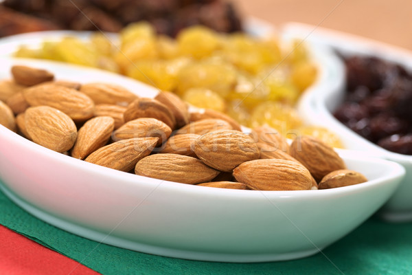 Almonds and Raisins Stock photo © ildi