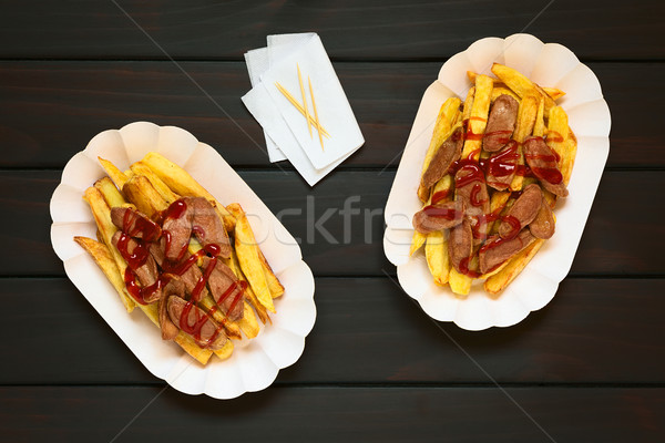 Cartofi prajiti cârnat america de sud fast food franceza cartofi prajiti Imagine de stoc © ildi