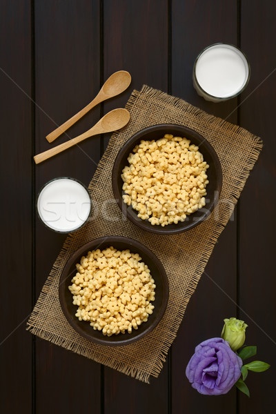 Honey Flavored Breakfast Cereal and Milk Stock photo © ildi