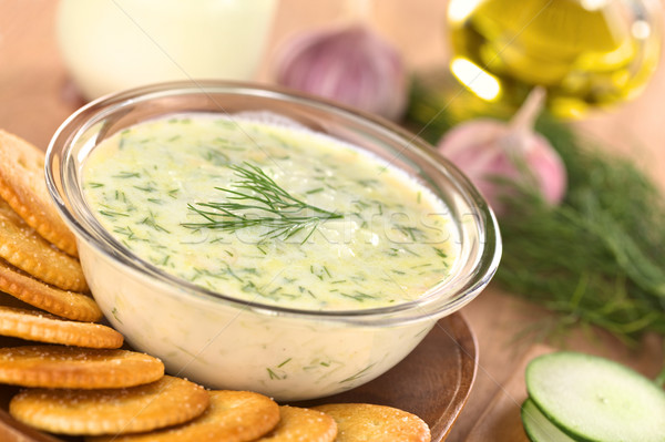 Tzatziki with Crackers Stock photo © ildi