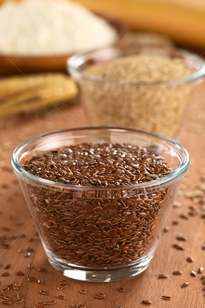 Brown Flax Seeds Stock photo © ildi