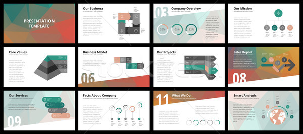 Business presentation templates Stock photo © ildogesto