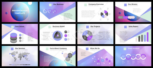 Business presentation templates Stock photo © ildogesto