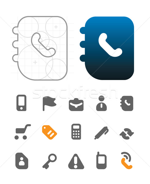 Designer's icons for business Stock photo © ildogesto