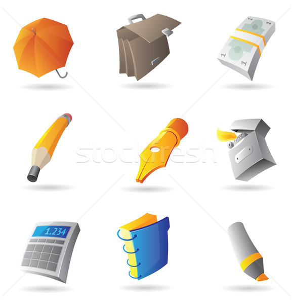 Icons for personal items Stock photo © ildogesto