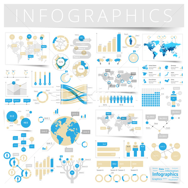 Set Infografiken Design Elemente Daten Symbole Vektor Grafiken C Ildogesto Stockfresh