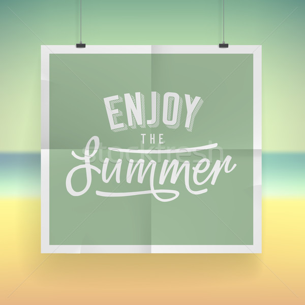Summer holiday poster design Stock photo © ildogesto