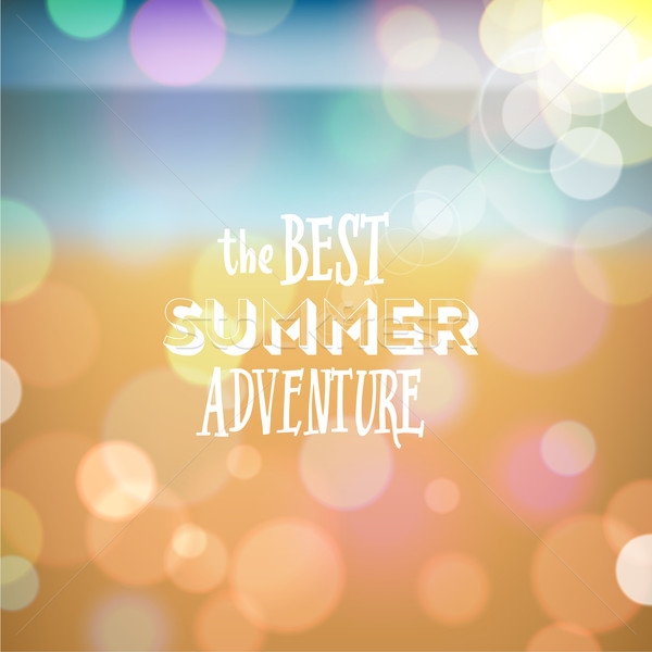 тропический пляж лучший лет Adventure плакат Сток-фото © ildogesto