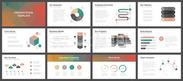Business presentation templates Stock photo © ildogesto