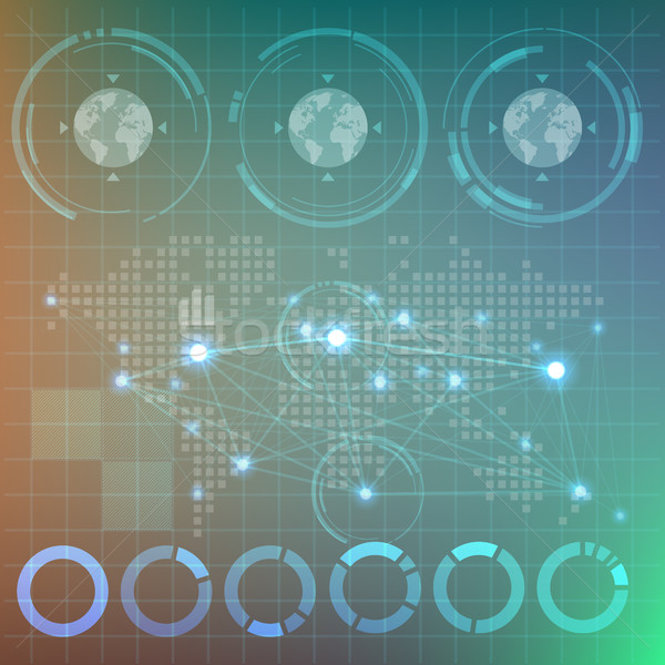Futuristic HUD infographics Stock photo © ildogesto