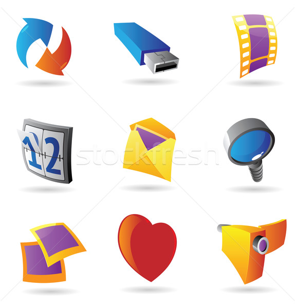 Icons for interface Stock photo © ildogesto