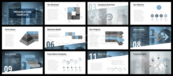 Business presentation templates Stock photo © ildogesto