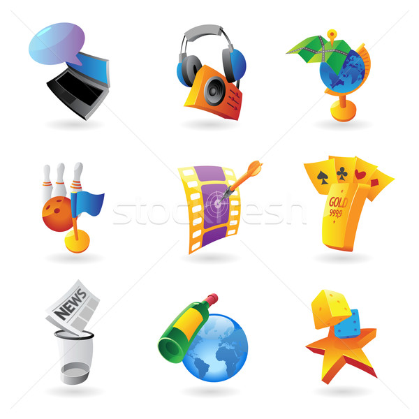 Icons for leisure Stock photo © ildogesto