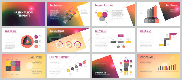Business presentation templates Stock photo © ildogesto