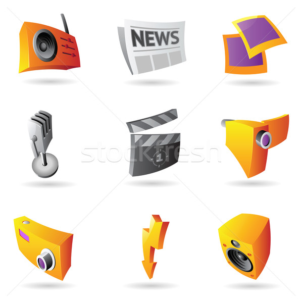 Icons for media Stock photo © ildogesto