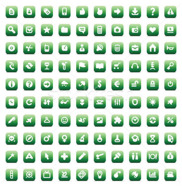 Stock photo: Set of 100 icons for web