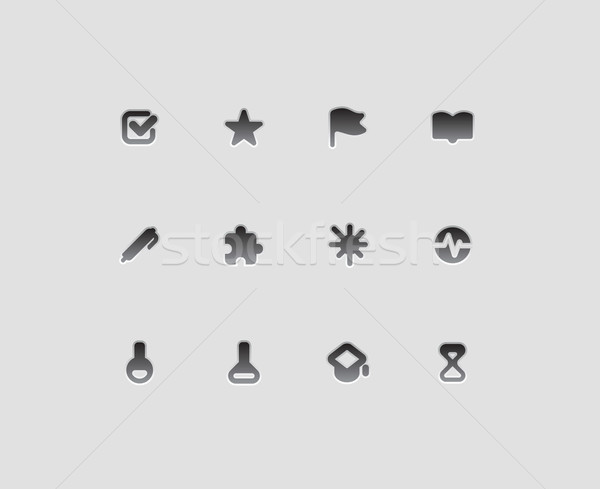 Icons for education and science Stock photo © ildogesto