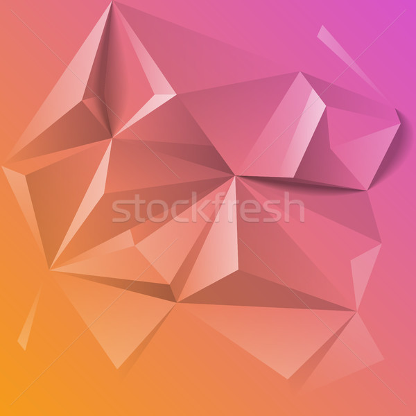 Abstract colorful geometric low poly background Stock photo © ildogesto