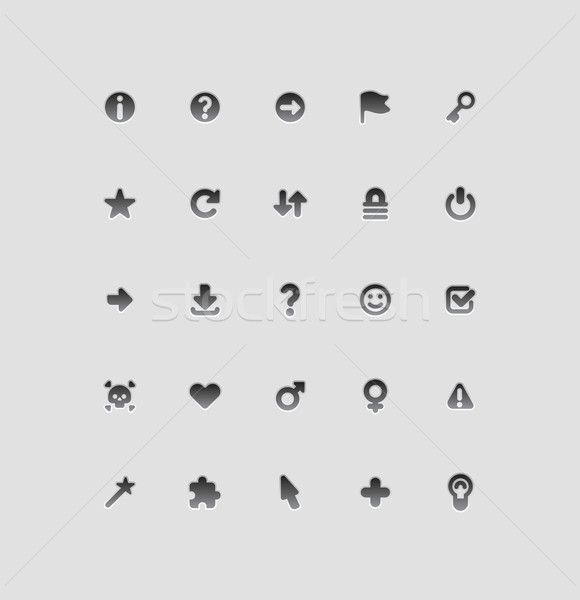 Stock photo: Interface icons for signs