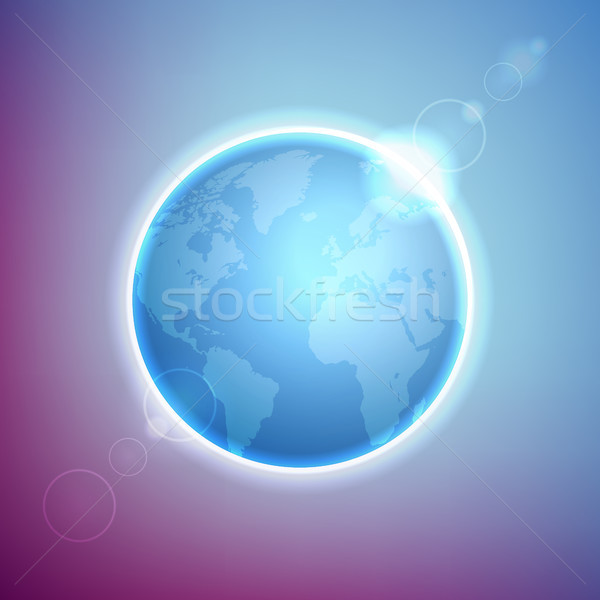 Planète terre coloré lumières bokeh lumière monde [[stock_photo]] © ildogesto