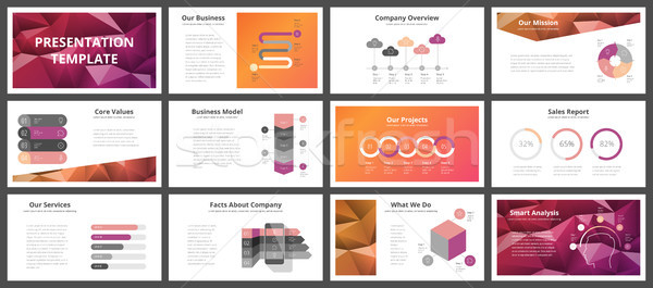 Business presentation templates Stock photo © ildogesto