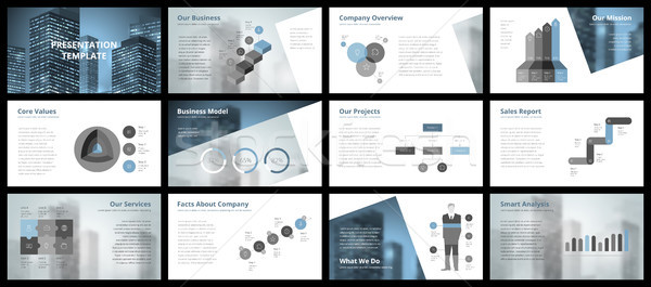 Business presentation templates Stock photo © ildogesto