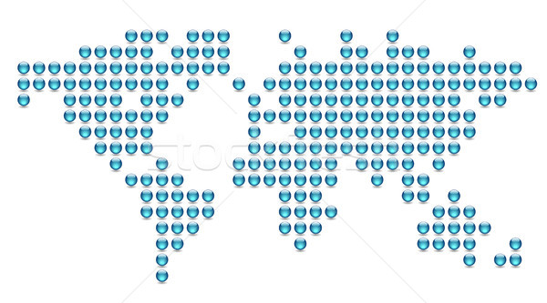 Stock photo: Dotted world map