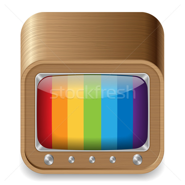 Icon for television set Stock photo © ildogesto