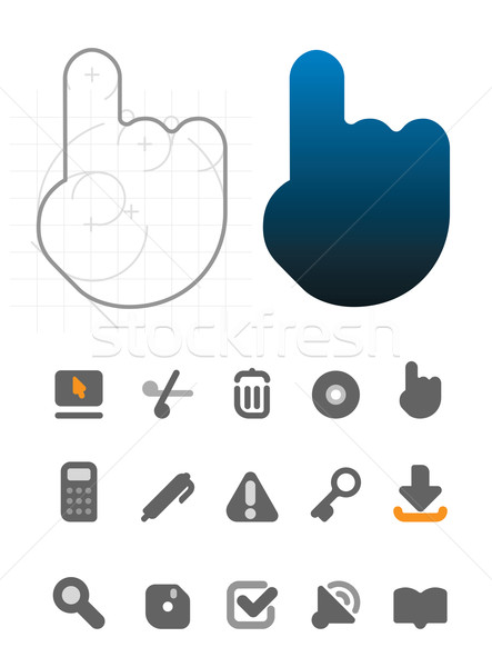 Designer's icons for interface Stock photo © ildogesto