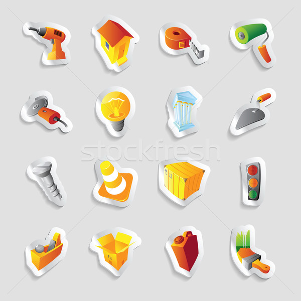 Stock photo: Icons for industry and technology