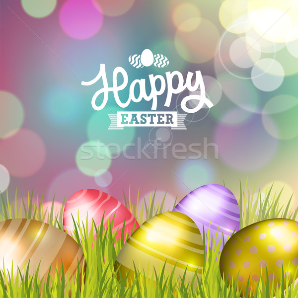 Easter Eggs Background Stock photo © ildogesto
