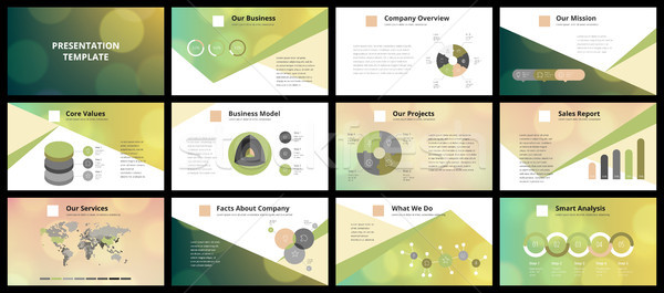Business presentation templates Stock photo © ildogesto