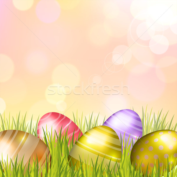 Easter Eggs Background Stock photo © ildogesto