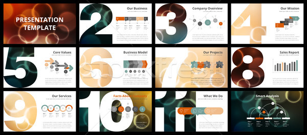 Business presentation templates Stock photo © ildogesto