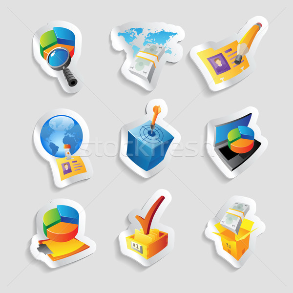 Stock photo: Icons for business and finance