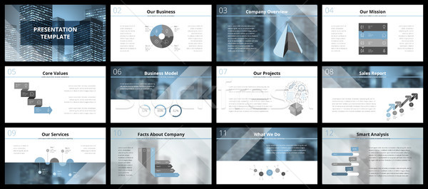 Business presentation templates Stock photo © ildogesto