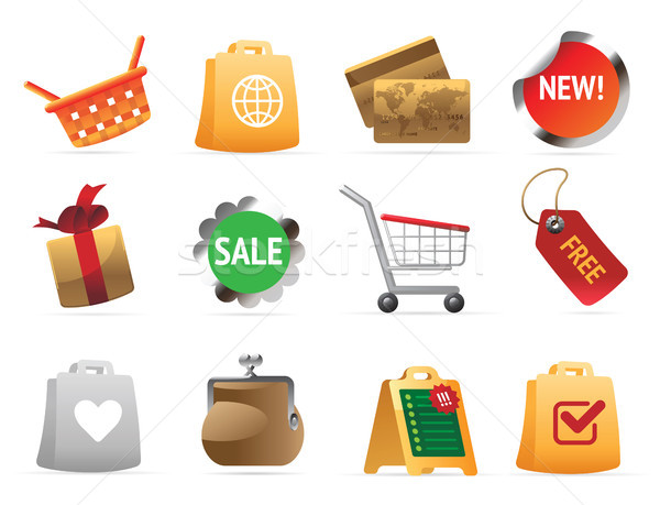 Icons for shopping Stock photo © ildogesto
