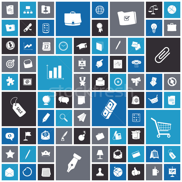 Flat design icons for business and finance Stock photo © ildogesto