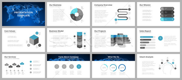 Business presentation templates Stock photo © ildogesto