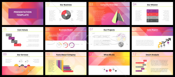 Business presentation templates Stock photo © ildogesto