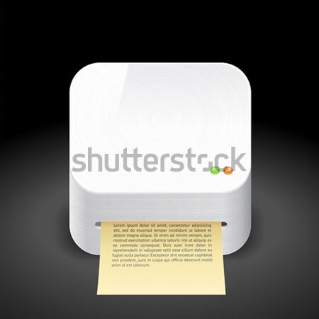 Stockfoto: Icon · printer · donkere · papier · textuur · ontwerp