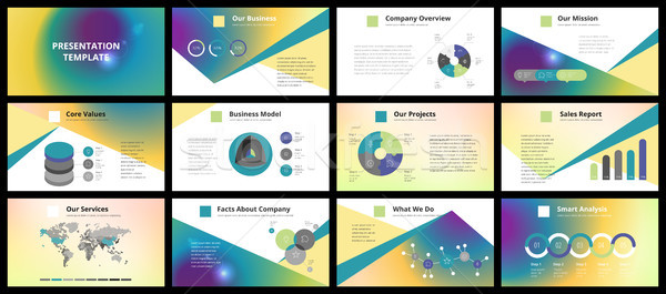 Business presentation templates Stock photo © ildogesto
