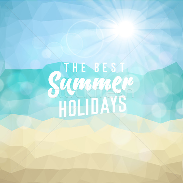 тропический пляж лучший лет праздников плакат Сток-фото © ildogesto