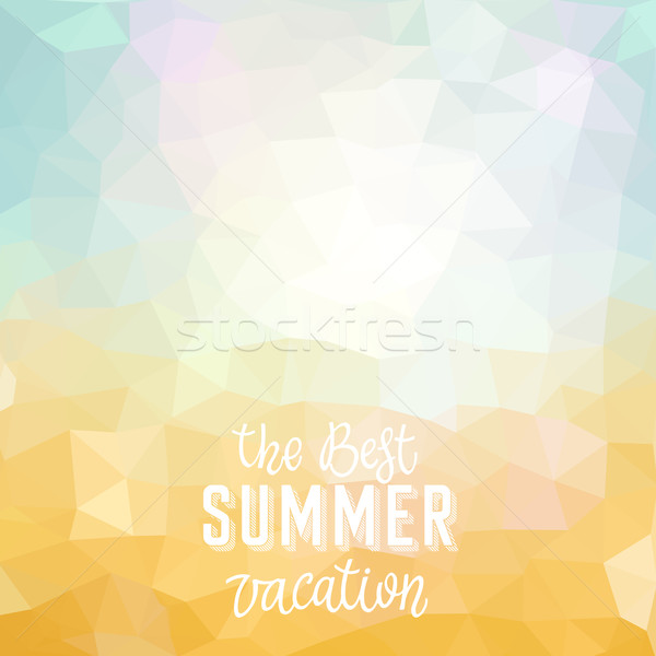 тропический пляж лучший Летние каникулы плакат вектора Сток-фото © ildogesto