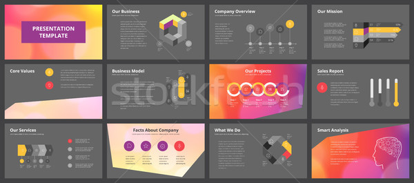 Business presentation templates Stock photo © ildogesto