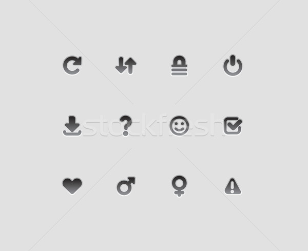 Interface icons for signs Stock photo © ildogesto