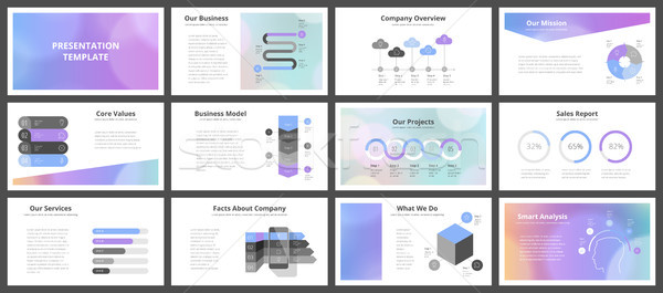 Business presentation templates Stock photo © ildogesto